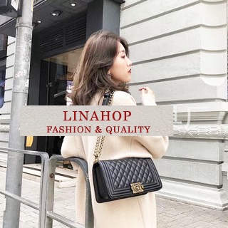 Túi Xách Nữ - Túi Đeo vai đeo chéo Xích Đồng & Vàng Trần Trám kiểu dáng cao cấp dây đeo chéo bằng xích pha da cao cấp