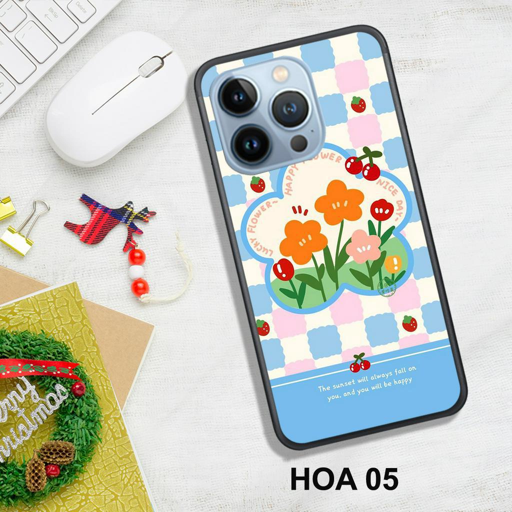 Ốp Lưng  IPHONE 13 - 13 PRO - 13 MINI - 13 PROMAX - X/XS - XR - XSMAX  , In Hình HOA, Màu Sắc Bắt Mắt.