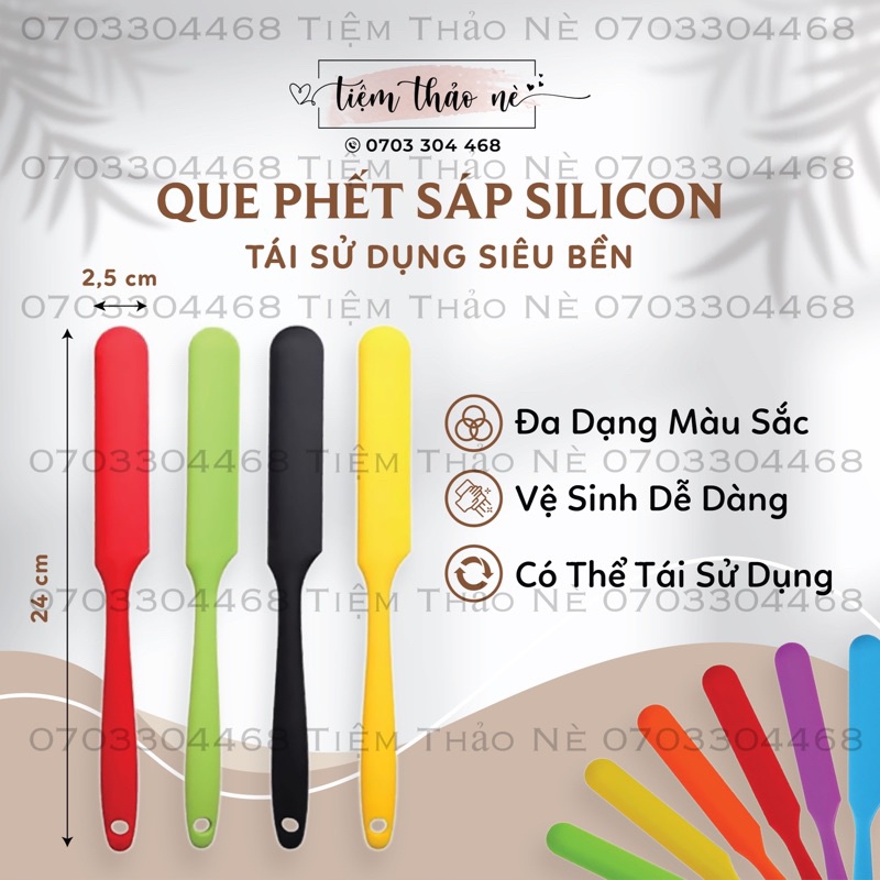 Que Silicon Cao Cấp - Que quét sáp waxing tiện lợi, chống dính chịu nhiệt cao, tái sử dụng nhiều lần tiết kiệm