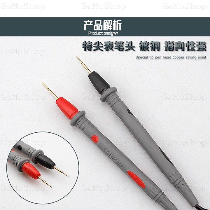 Cặp dây đo đồng hồ vạn năng ĐẦU KIM TNI-U 3012B loại Tốt 20A 1000V