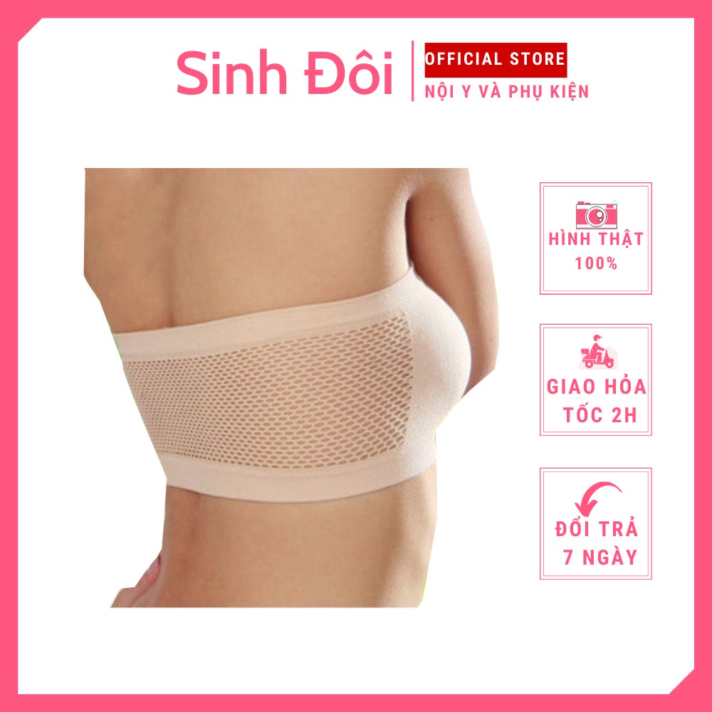 Áo ống nữ croptop cúp ngực không đệm mút lưng lưới thông hơi chất thun mềm mịn siêu co giãn thoáng mát | WebRaoVat - webraovat.net.vn