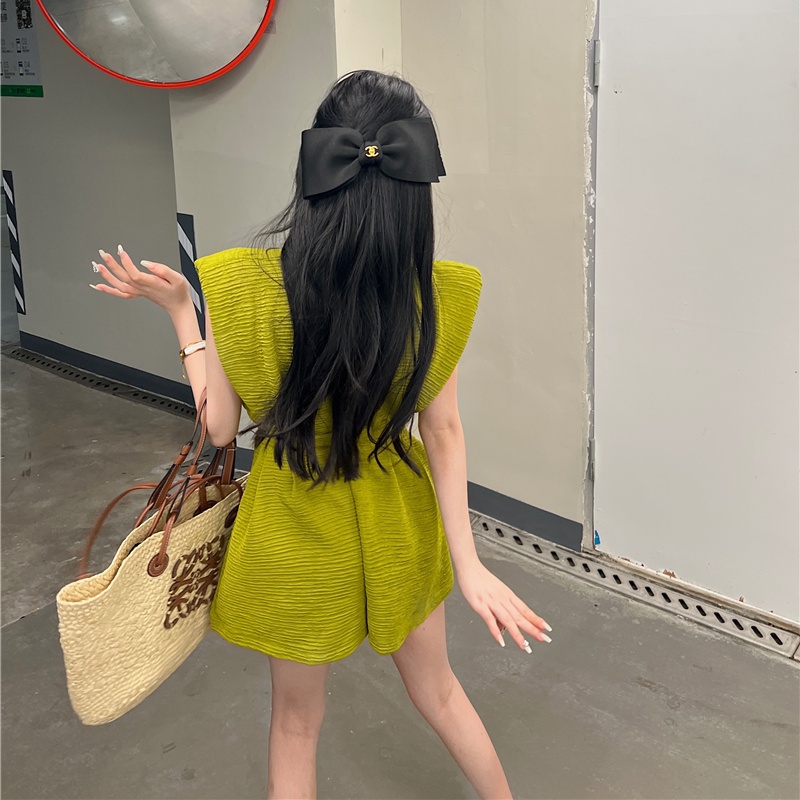 Set Áo Sát Nách Và Quần Short Dáng Rộng Thời Trang Mùa Hè Cho Nữ