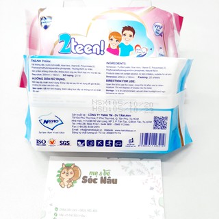 Khăn ướt Hiteen 20 tờ