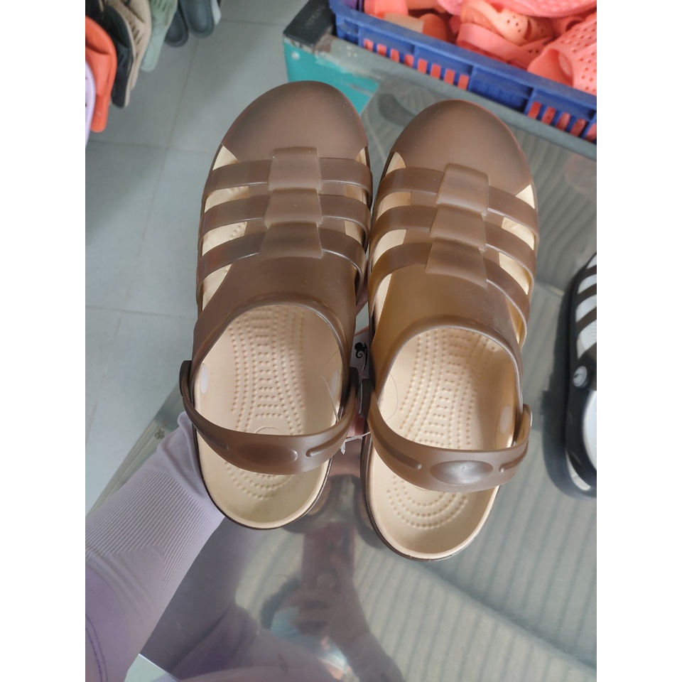 Sandal nhựa dẻo bít mũi đi mưa cho nữ Bioren Catha chống trơn siêu nhẹ siêu bền