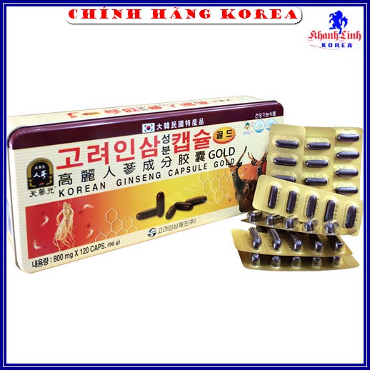 Viên Đạm Hồng Sâm Tổng Hợp Hàn Quốc, Hộp 120 viên