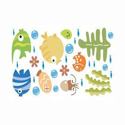 Bình Nước BK Kiểu Dáng Đơn Giản Hiện Đại✿Decal dán tường Họa Tiết Hình Con Cá Theo Phong Cách Hoạt Hình Dùng Trong Trang Trí Phòng Trẻ Nhỏ
