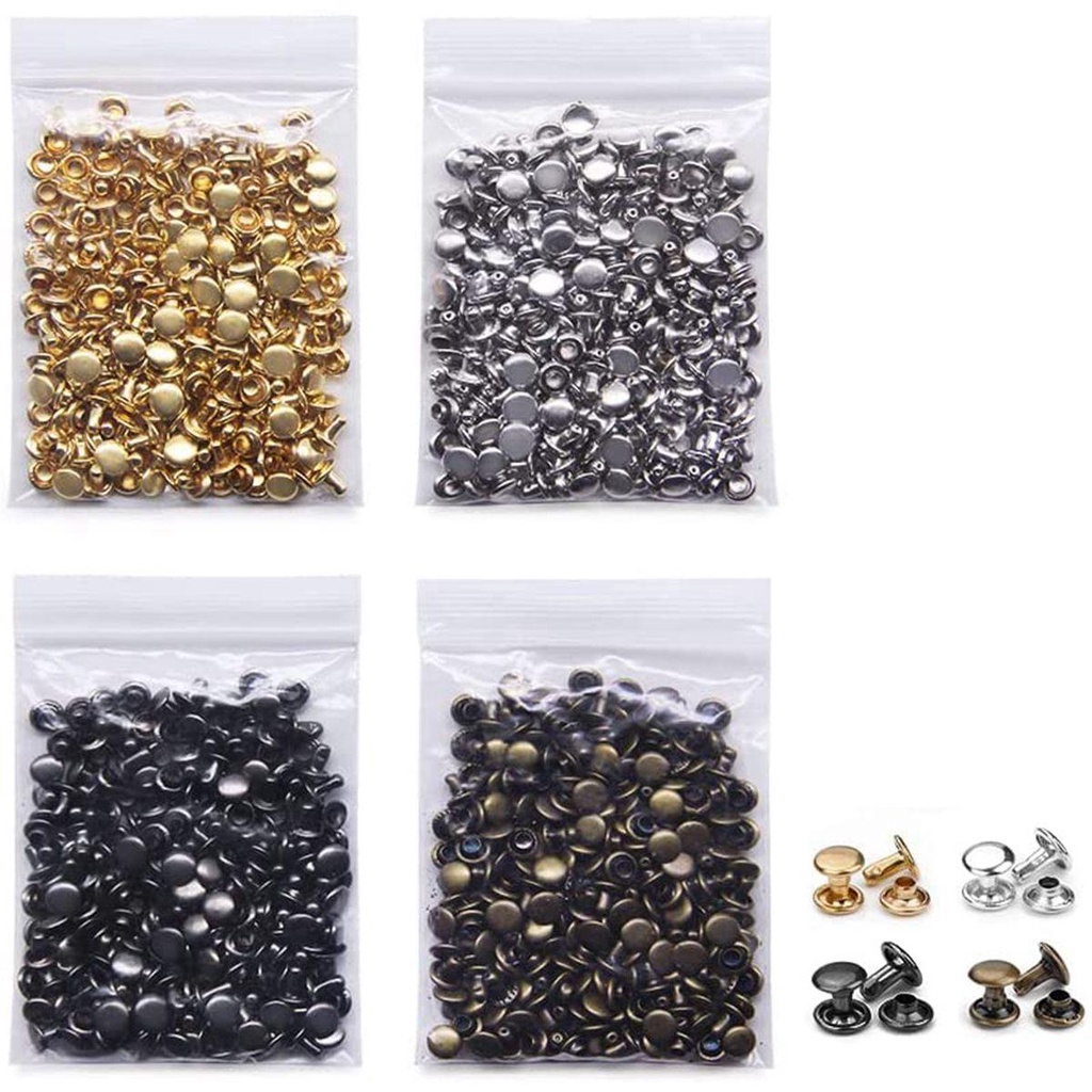 NICKOLAS Đinh Tán Tròn 6 / 8mm Gắn Túi Xách DIY