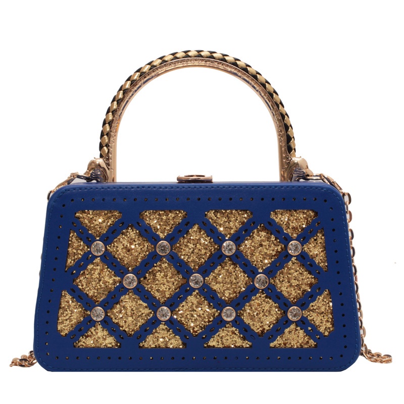 Túi Hộp Đeo Chéo Đính Kim Cương Giả Thời Trang Dành Cho Nữ