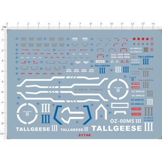 Decal nước MG 1/100 Tallgeese 3