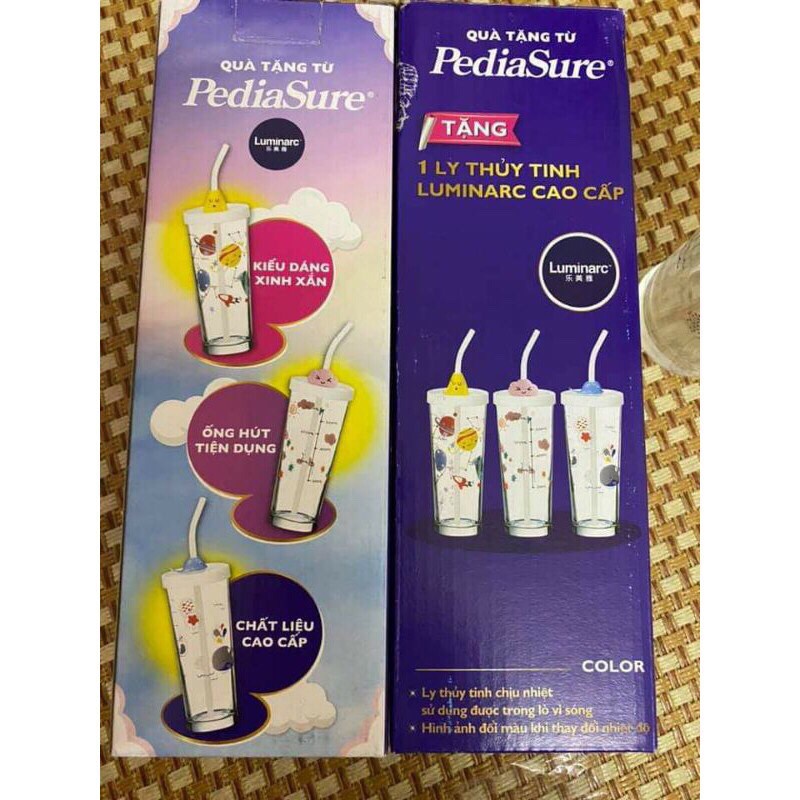 ly thuỷ tinh lumilac kèm ống hút có chia vạch,hàng khuyến mãi giá rẻ, cốc 7 màu cho bé