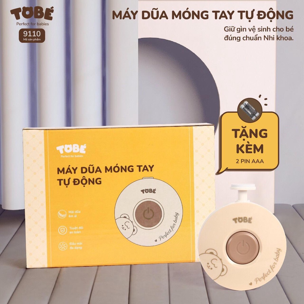 TOBÉ-Máy dũa/mài móng tay cho bé sử dụng được từ sơ sinh đến lớn (CÓ ẢNH THẬT)