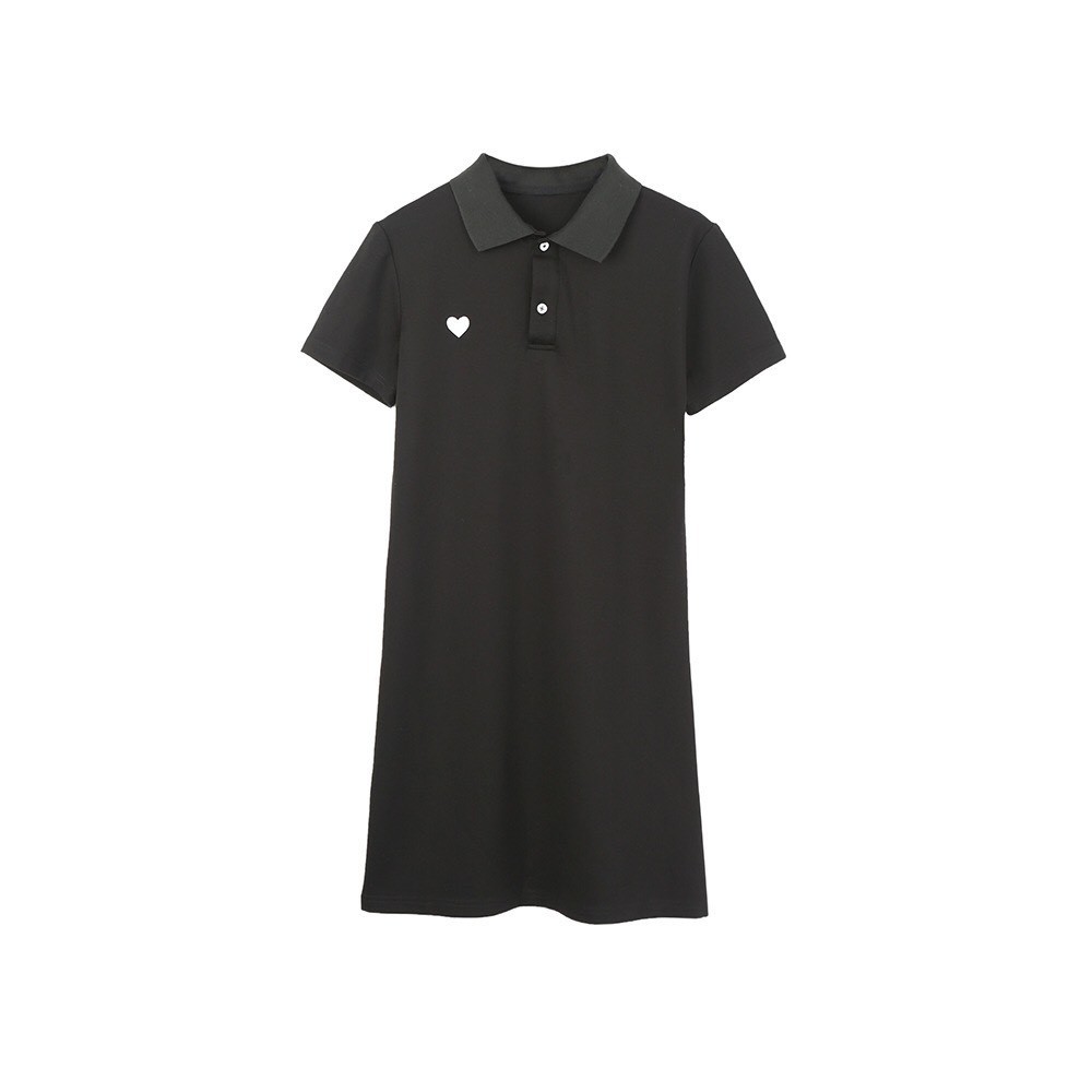 Đầm suông đẹp ulzzang cổ polo ngắn tay, Đầm ulzzang dáng ngắn Hàn Quốc - Roxie | BigBuy360 - bigbuy360.vn