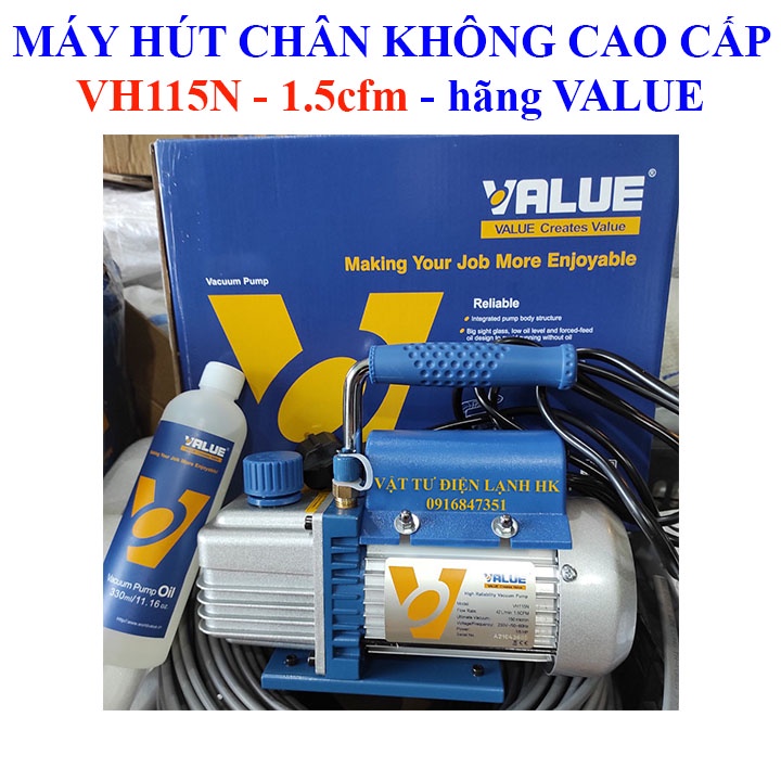 Máy Hút Chân Không VALUE Model VH115N (1.5 CFM)