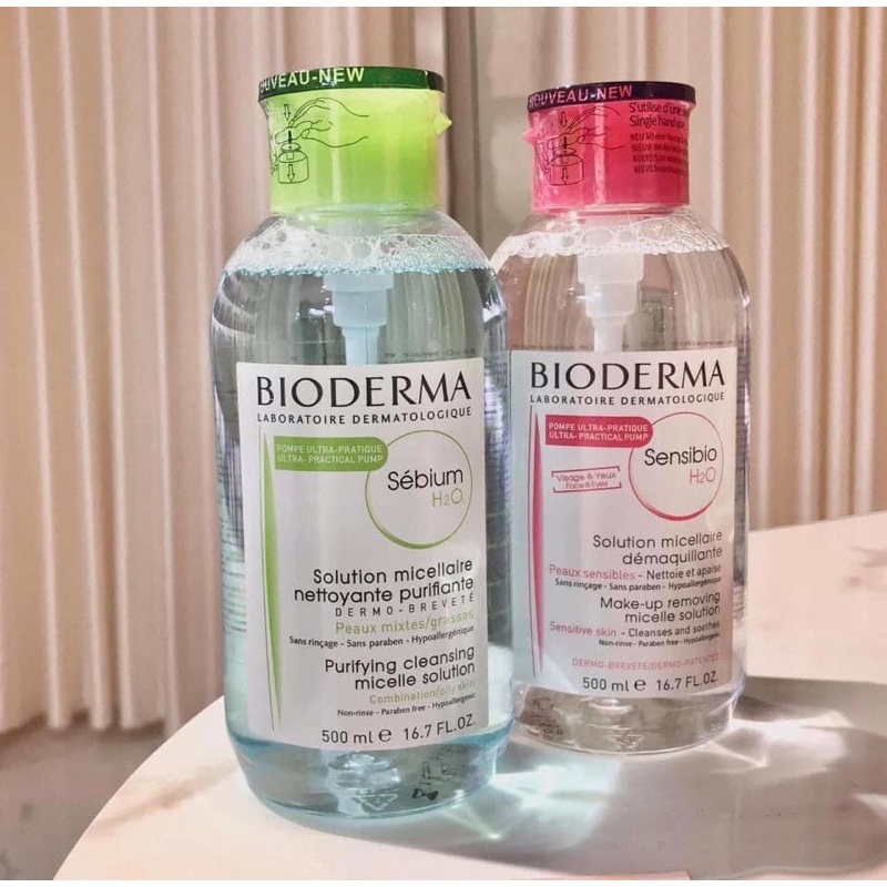 (HÀNG CHÍNH HÃNG)  TẨY TRANG BIODERMA NẮP NHẤN (500ml) | BigBuy360 - bigbuy360.vn