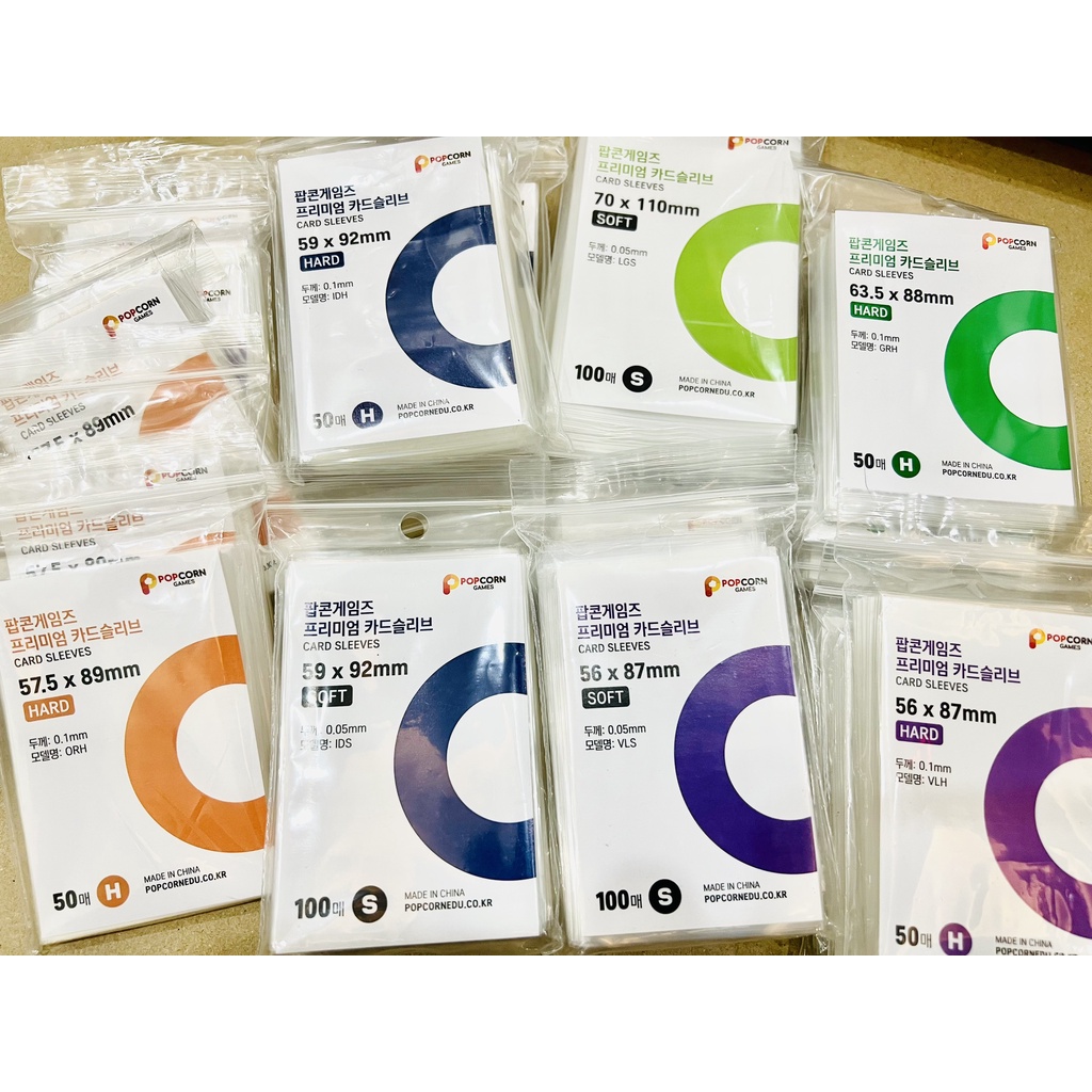 Hard 🔴 Tách lẻ Sleeve Popcorn loại dày Bọc bảo vệ card thẻ bài Photocard Ảnh Kpop Anime