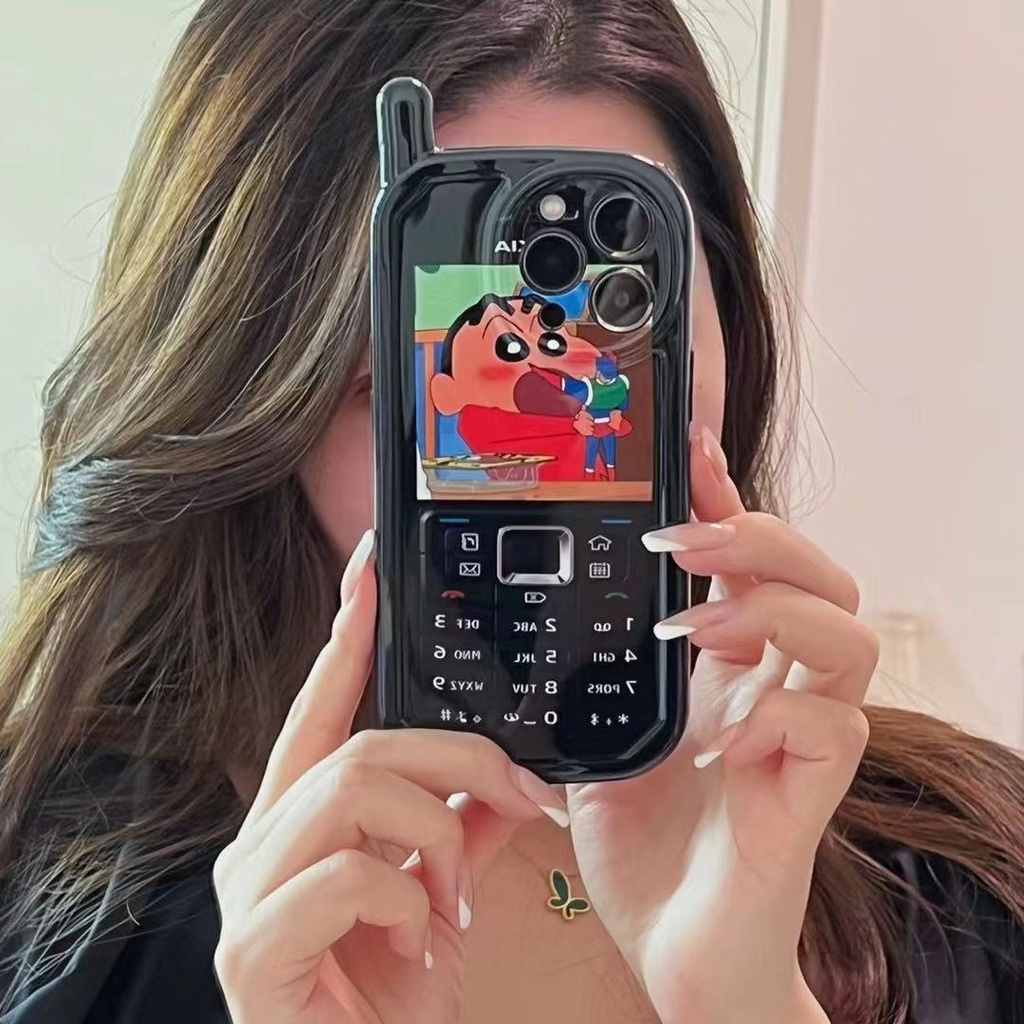 Ốp Điện Thoại Chống Sốc Hình Cậu Bé Bút Chì Cho IPhone 7 8 Plus SE 2020 X XR XS Max 11 12 13 14 Pro Max