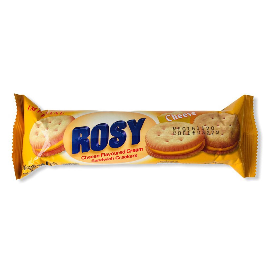 Bánh quy giòn nhân kem phô mai ROSY 100gr - bánh quy Thái Lan không chất bảo quản - Biscuit sandwich crackers cheese