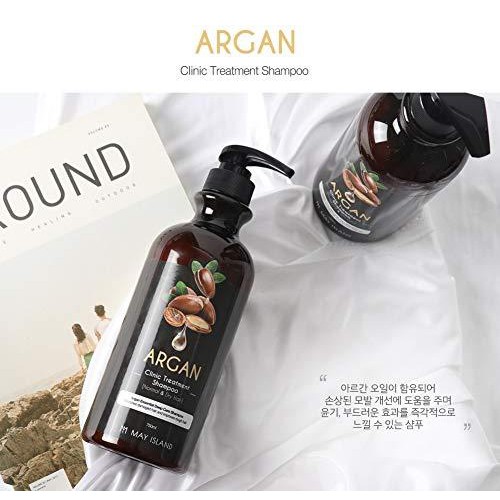 Dầu gội chống rụng tóc 3in1 Argan May Island Hàn Quốc 750ml