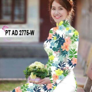 Vải áo dài hoa nhí