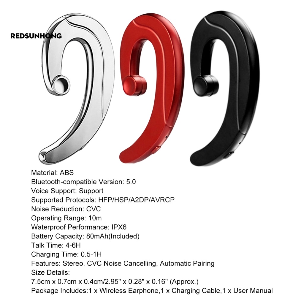 Tai Nghe Treo Vành Tai Bluetooth Không Dây RSH.z HiFi Nhạy Cảm 5.0