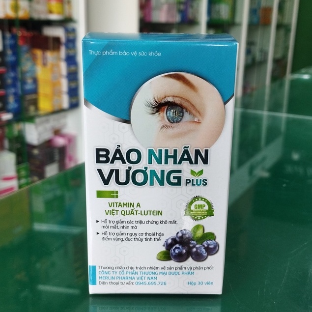 Bảo Nhãn Vương - Hỗ trợ giảm khô mắt, mỏi mắt, thoái hóa điểm vàng, giúp sáng mắt (30 viên)