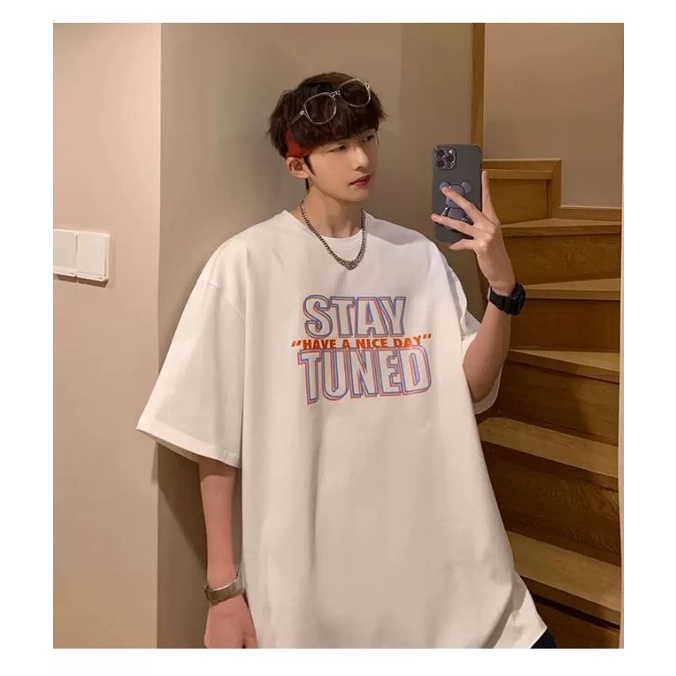 Áo Thun tay lỡ unisex STAY TUNED