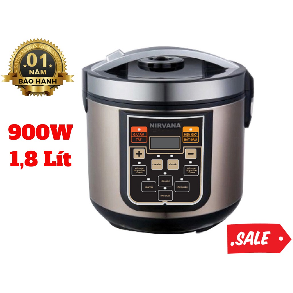 Nồi Cơm Điện Tách Đường Giảm Béo Nirvana MD-001 1,8L 900W