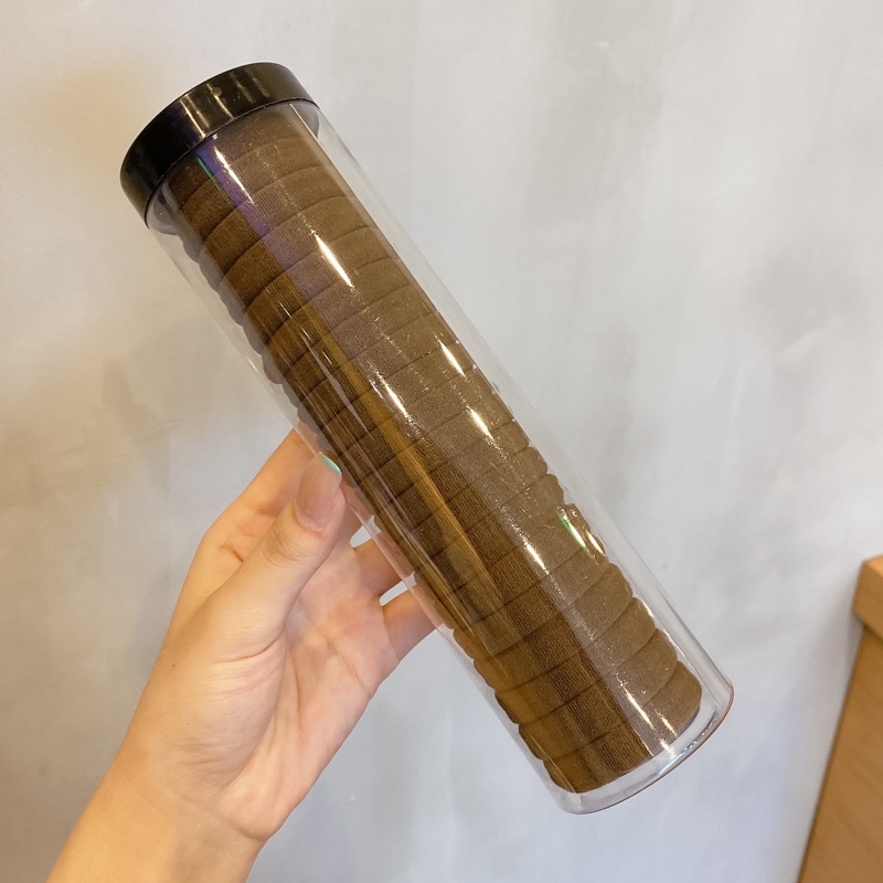 Set 20 Băng Đô Cài Tóc Màu Nâu Đơn Giản Co Giãn Phong Cách Hàn Quốc