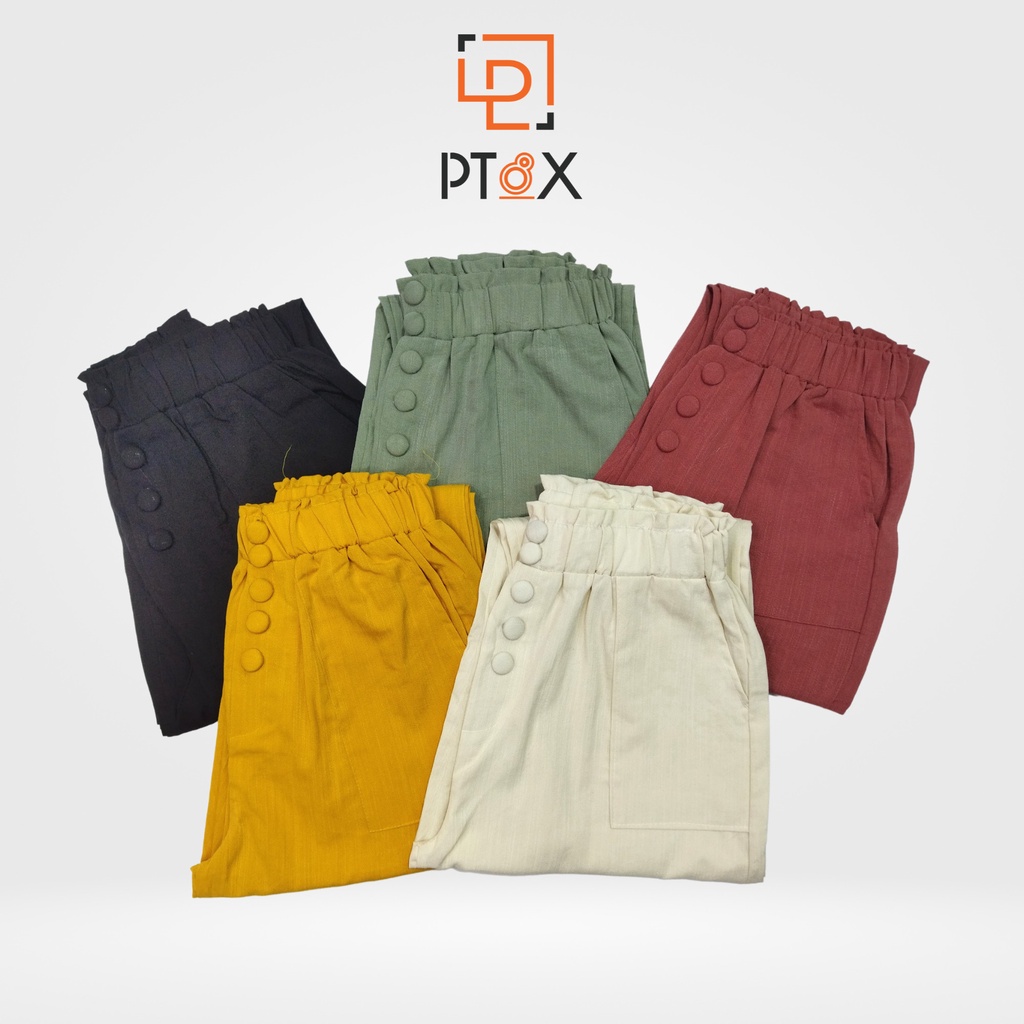 Quần baggy nhiều màu chất đũi mềm mát bọc khuy THỜI TRANG PT8X