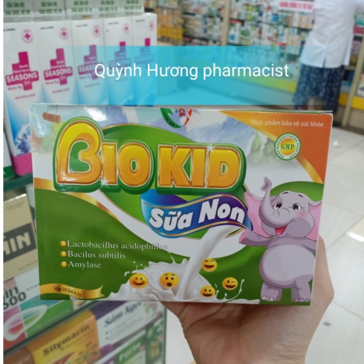 BIO KID Sữa non hộp 30 gói giúp bổ sung lợi khuẩn giúp bé ăn ngon mau lớn