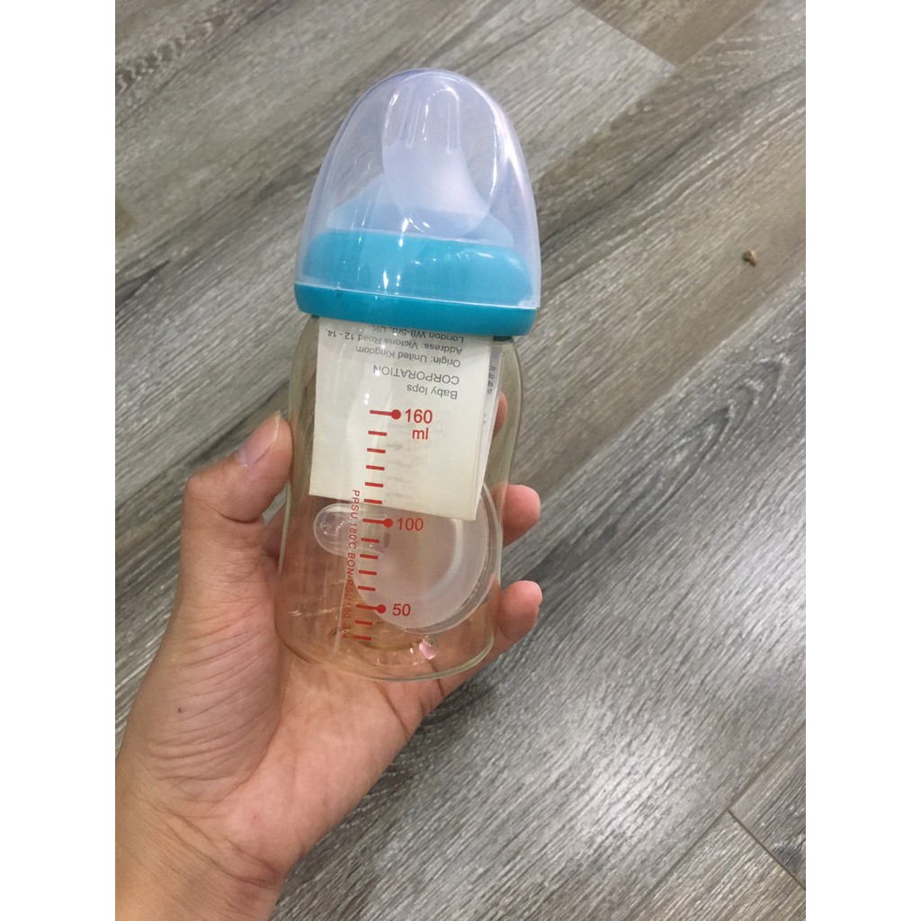 [TẶNG KÈM NÚM] Bình sữa Baby Lops cổ rộng 150ml/240ml