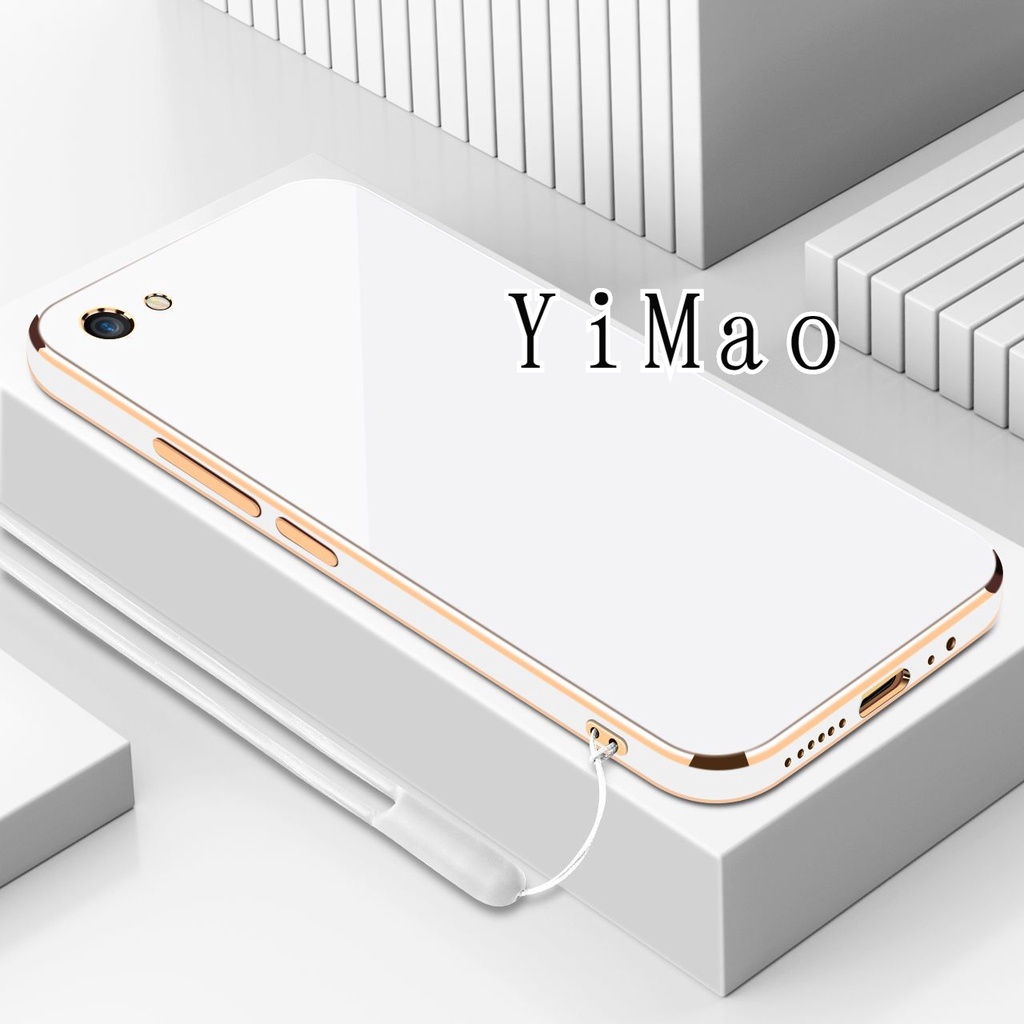 Đối với vivo 1601 1602 1609 1611 1612 1713 1714 1724 1801 1812 1808 1803 1814 1810 1807 phong cách dễ thương macaron màu sắc mạ dây buộc tpu vỏ mềm cod