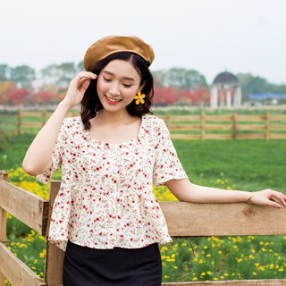 Áo Sơ Mi Nữ Freesize Cổ Vuông SILBER