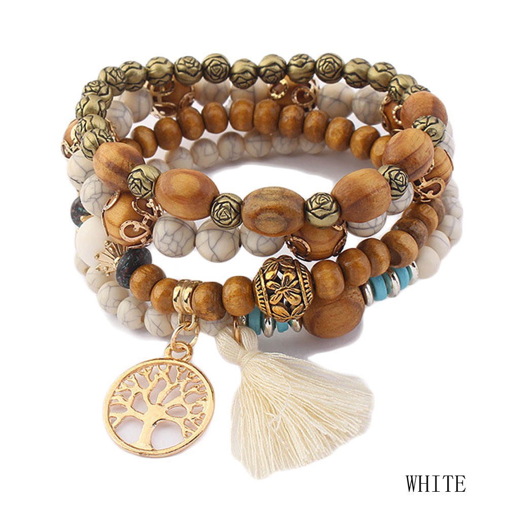 Maelove3 Vòng tay chuỗi hạt độc đáo phong cách Bohemian