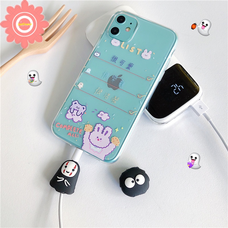 Phụ kiện bảo vệ dây cáp hình thú hoạt hình Hàn Quốc đáng yêu thích hợp cho iPhone