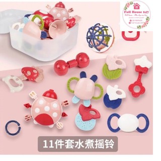 Bộ đồ chơi xúc xắc gặm nướu cho bé sơ sinh hàng cao cấp 11 món có hộp đựng Baby Conceit