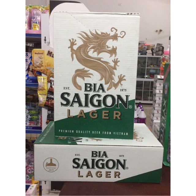 HSD 07.2021-Thùng 24 lon bia Sài Gòn xanh Lager