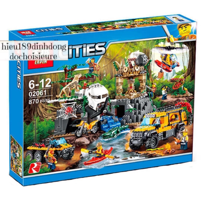 Lắp ráp xếp hình NOT Lego City 60161 , Lepin 02061 : Thám Hiểm Khu Rừng 870 mảnh.