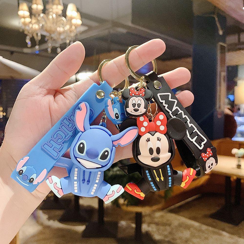 Móc Khóa Hình Chuột Mickey Minnie Stitch Dễ Thương
