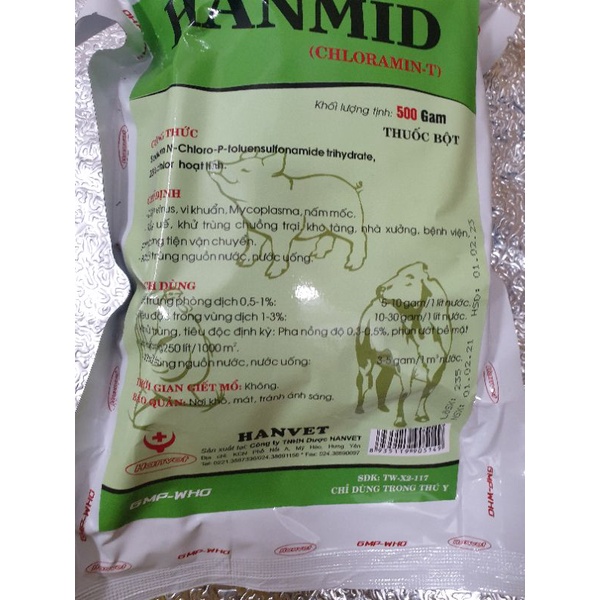 Bột sát trùng, tiêu độc Chloramin T