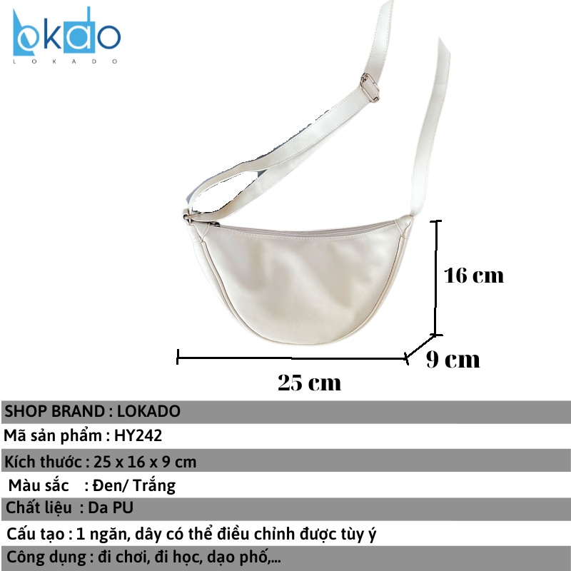 Túi xách đeo chéo unisex đẹp phong cách Hàn Quốc,túi đeo chéo đôi đi chơi LOKADO HY242