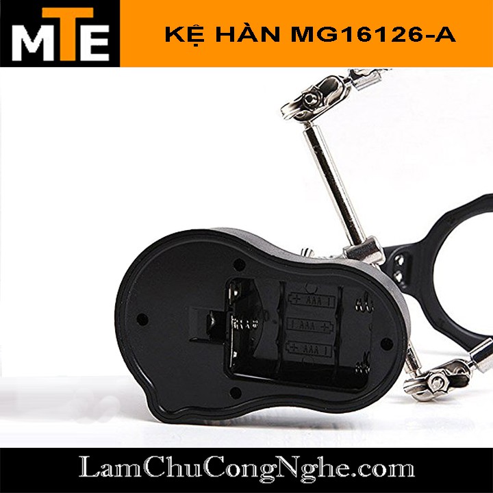 Giá đỡ mỏ hàn kệ hàn loại xịn có tay kẹp + kính lúp + đèn led đi kèm