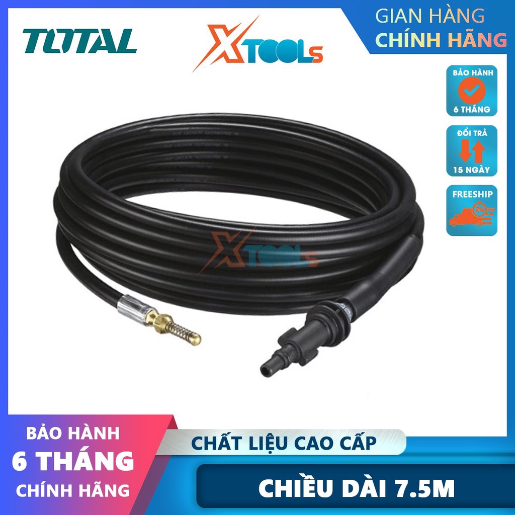 Ống nước áp lực cao TGTPCH751 7.5m, dây xịt rửa chịu áp lực 150bar (2175psi) gọn nhẹ, chống gập gãy [CHÍNH HÃNG][XTOOLS]