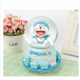 Quả cầu pha lê doremon màu xanh