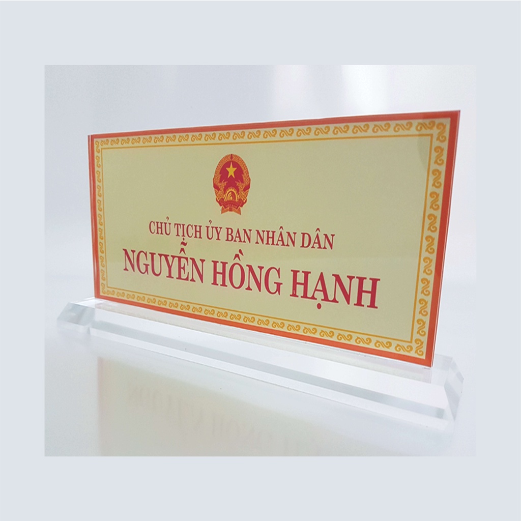 Biển chức danh mica để bàn 120x240mm