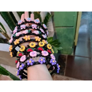 Băng đô cài tóc đính hoa dễ thương cho bé gái