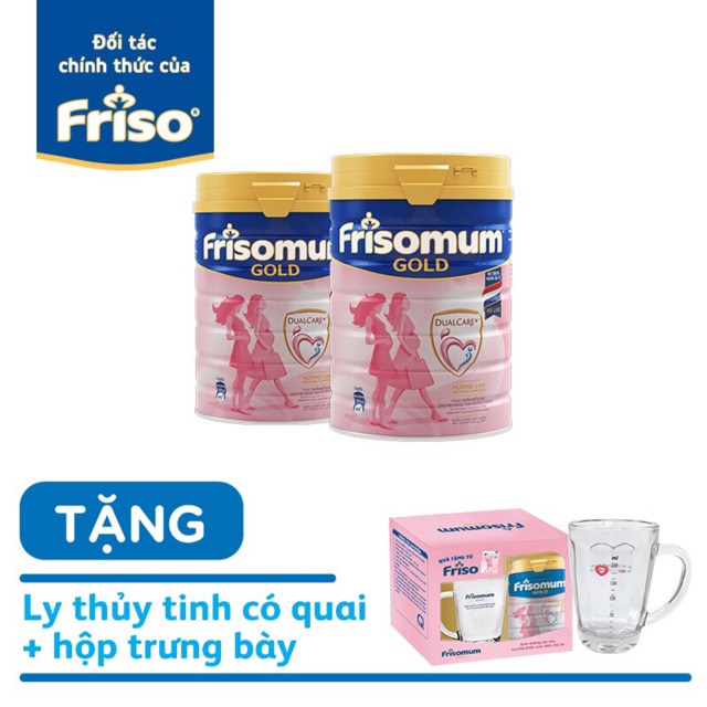 COMBO 2 lon Sữa Bầu FRISOMUM GOLD hương vani/cam 900g.HSD 2021