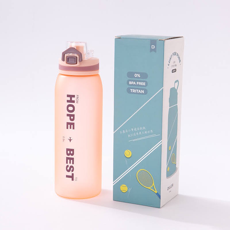 Bình nước nhựa tritan dung tích lớn 900ml có quai xách tiện lợi | BigBuy360 - bigbuy360.vn