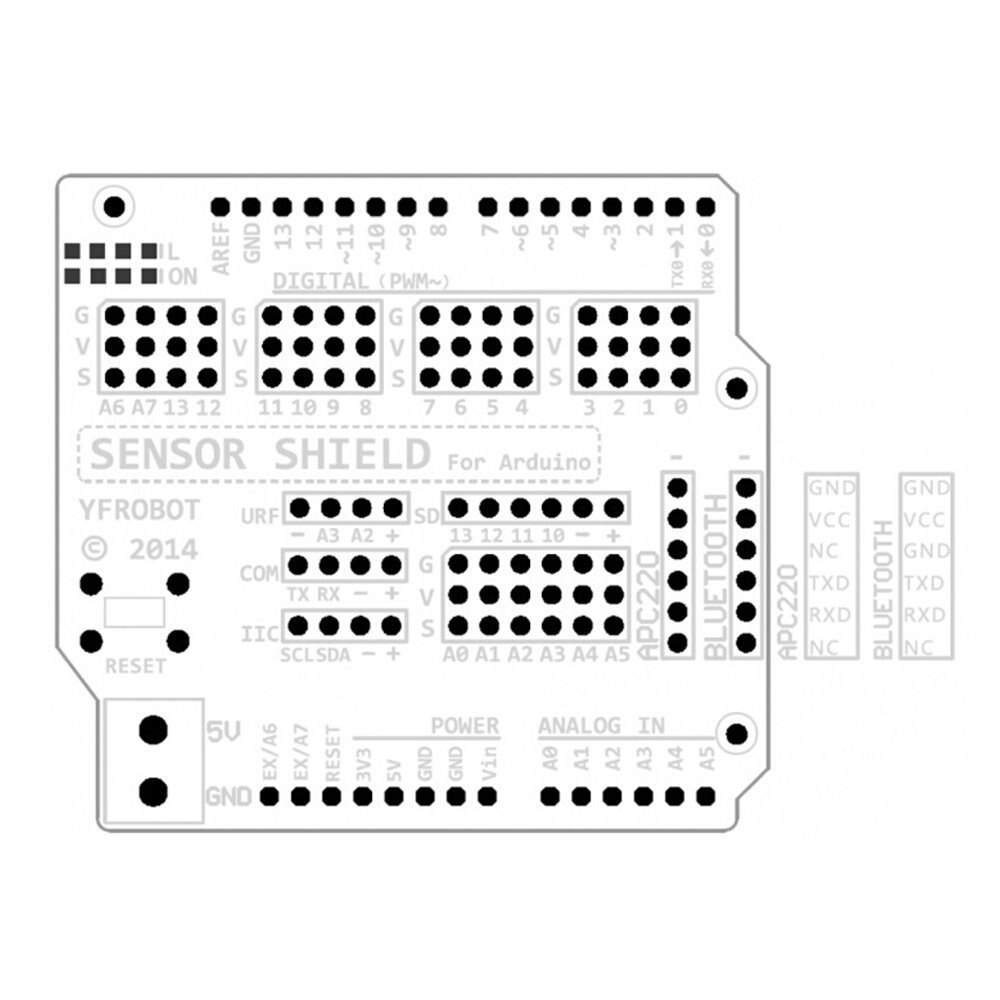 Bản Mạch Cảm Biến V5 Dành Cho Arduino Uno R3 V5.0