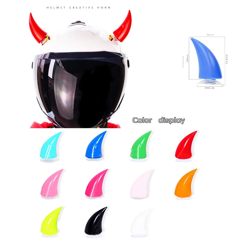 Phụ kiện trang trí mũ bảo hiểm VANES1 hình sừng quỷ bằng nhựa có giác hút